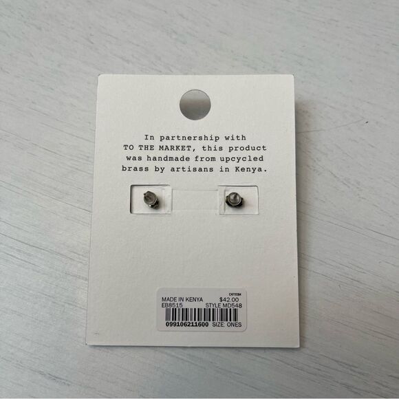 Madewell To The Market Link Earrings Brass Ringlet NWT - Picture 5 of 7